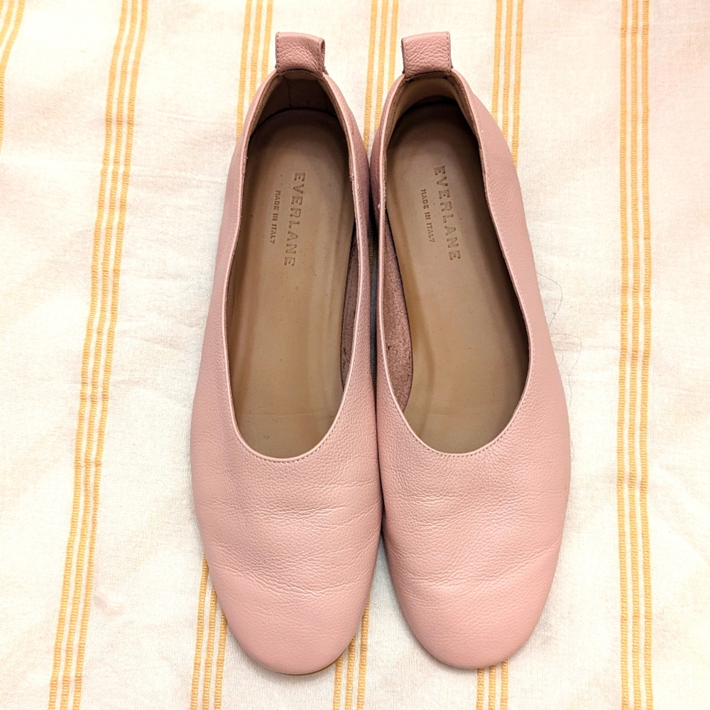 EVERLANE Day Glove Ballet Flat Leather Blush Pink 8
